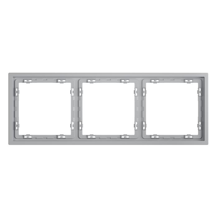 Рамка пластиковая VOLTUM S70 на 3 поста, (серый)