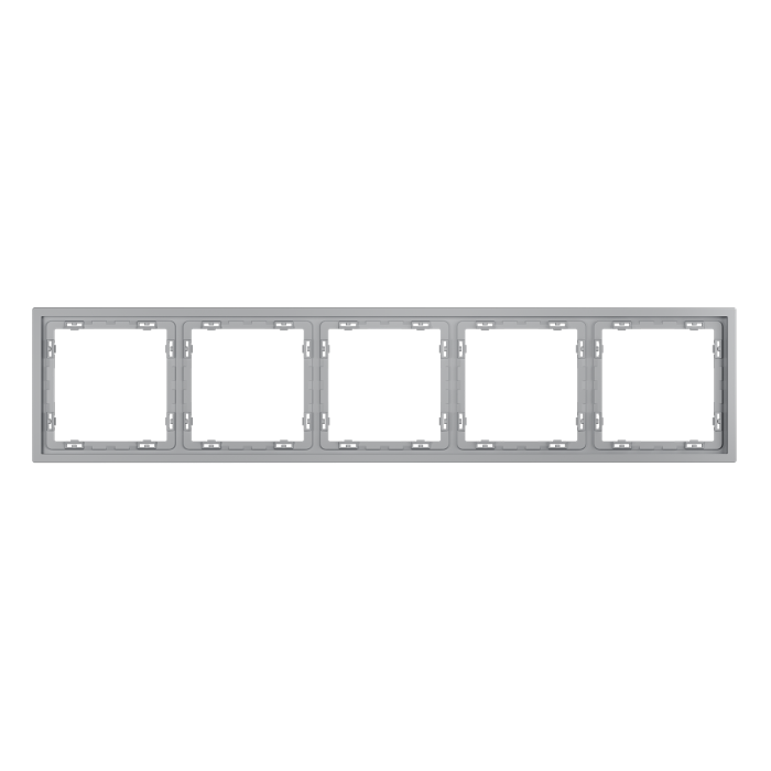 Рамка пластиковая VOLTUM S70 на 5 постов, (серый)
