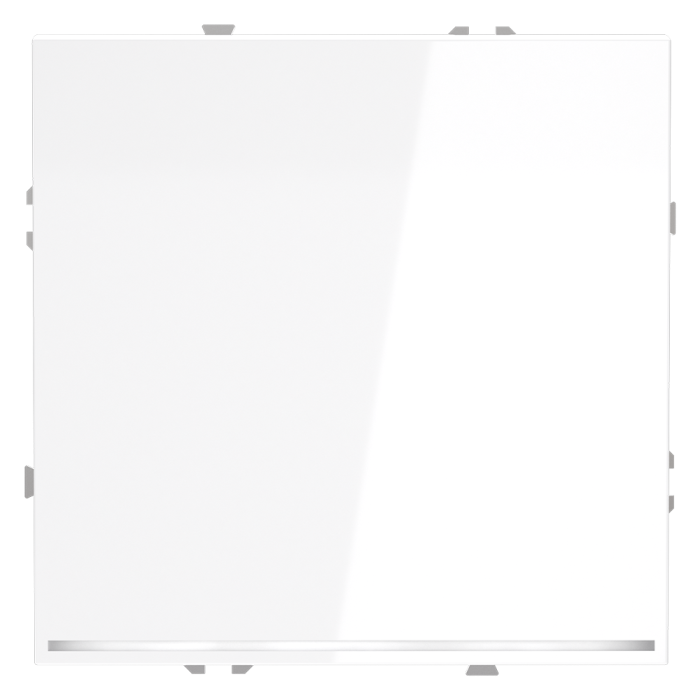 Выключатель встраиваемый VOLTUM S70 одноклавишный с подсветкой 10А, (белый глянцевый)