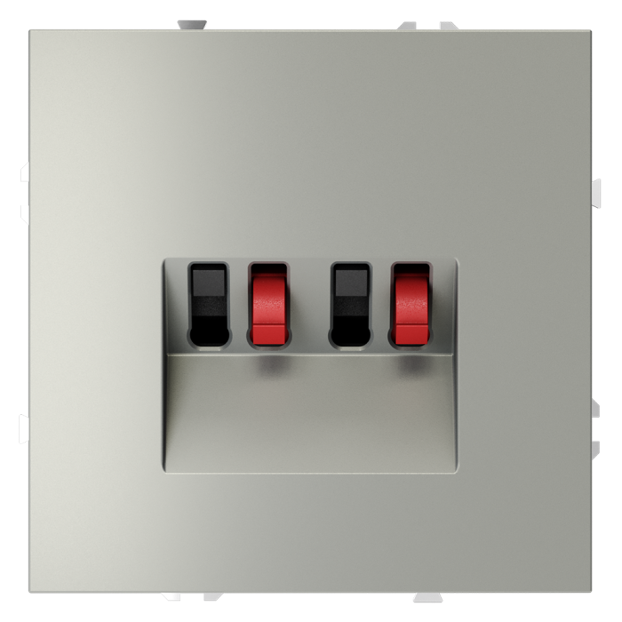 Розетка акустическая встраиваемая VOLTUM S70 4-местная, (сталь)