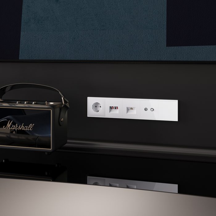 Вывод кабеля VOLTUM S70, (белый глянцевый)