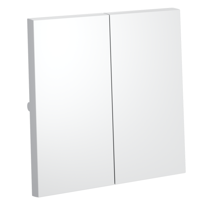 Клавиши для выключателя/переключателя двухклавишного, S70 (белый матовый)