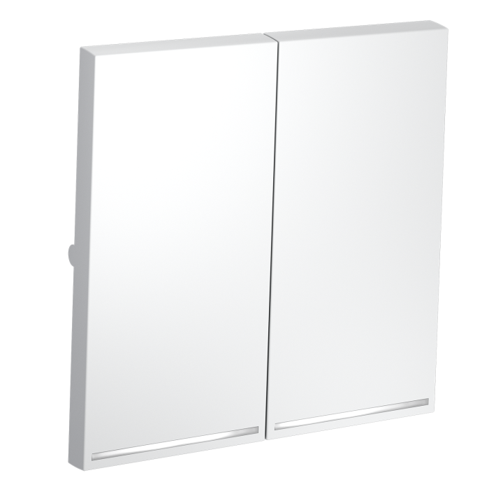 Клавиши для выключателя/переключателя двухклавишного с подсветкой, S70 (белый матовый)