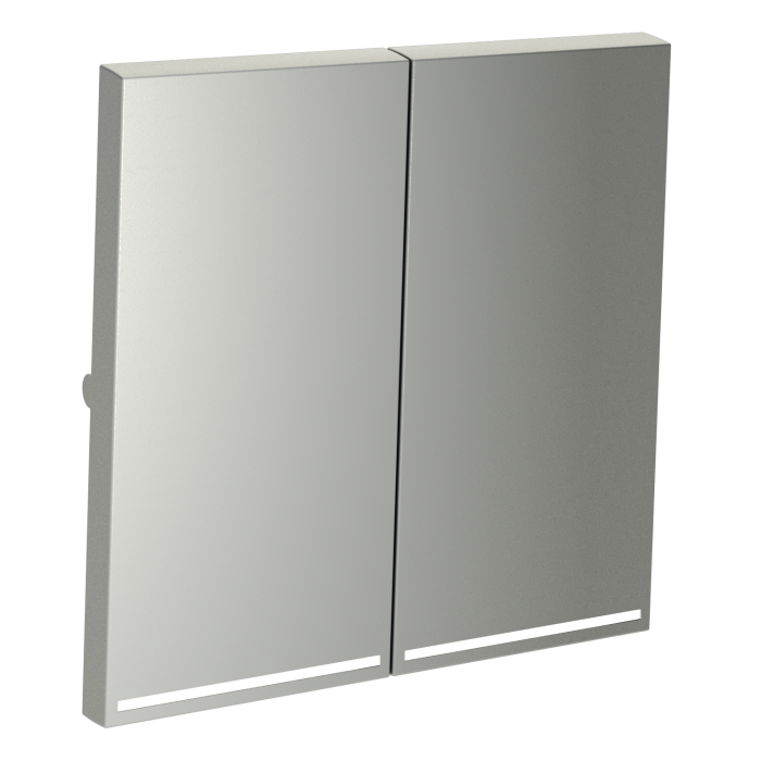 Клавиши для выключателя/переключателя двухклавишного с подсветкой, S70 (сталь)