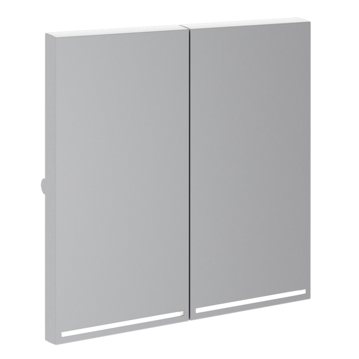 Клавиши для выключателя/переключателя двухклавишного с подсветкой, S70 (серый)