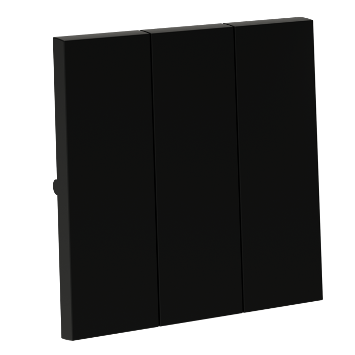 Клавиши для выключателя/переключателя трехклавишного, S70 (черный матовый)