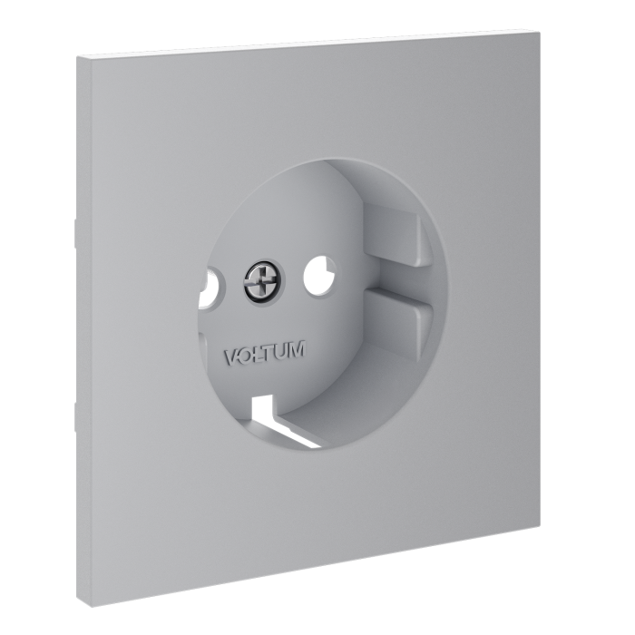 Накладка для розетки с заземлением, S70 (серый)