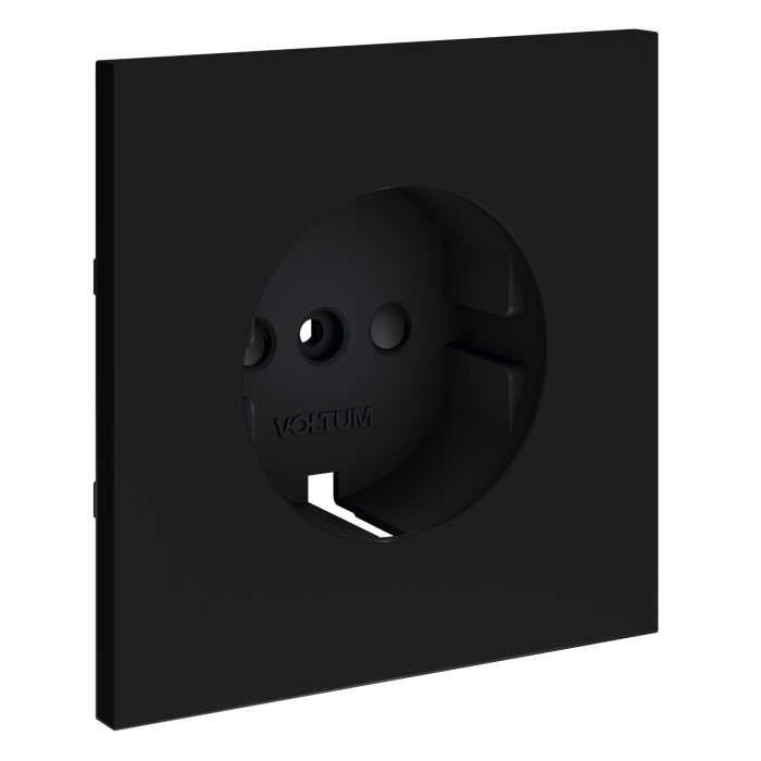 Накладка для розетки с заземлением и защитными шторками, S70 (графит)