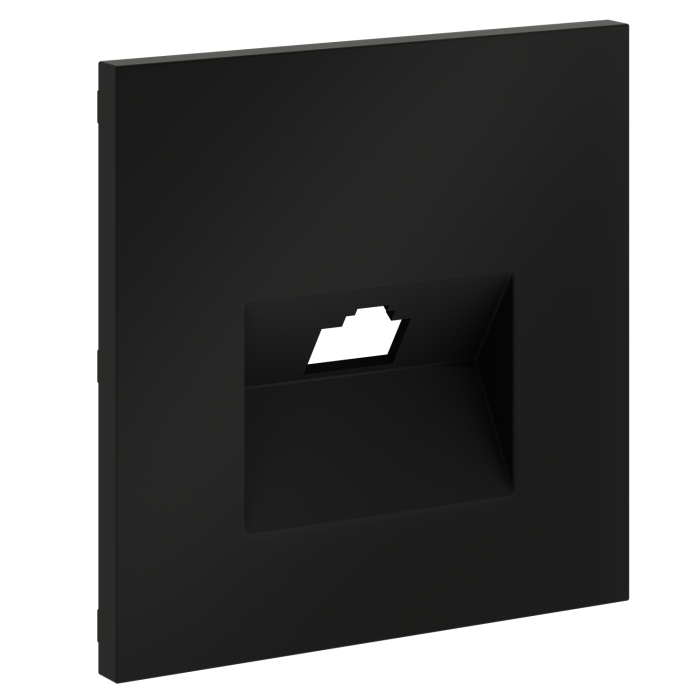 Накладка для розетки компьютерной RJ45 кат.6, S70 (черный матовый)