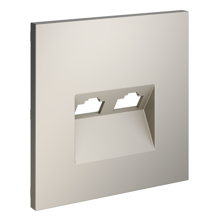 Накладка для розетки компьютерной двойной RJ45+RJ45 кат.6, S70 (кашемир)