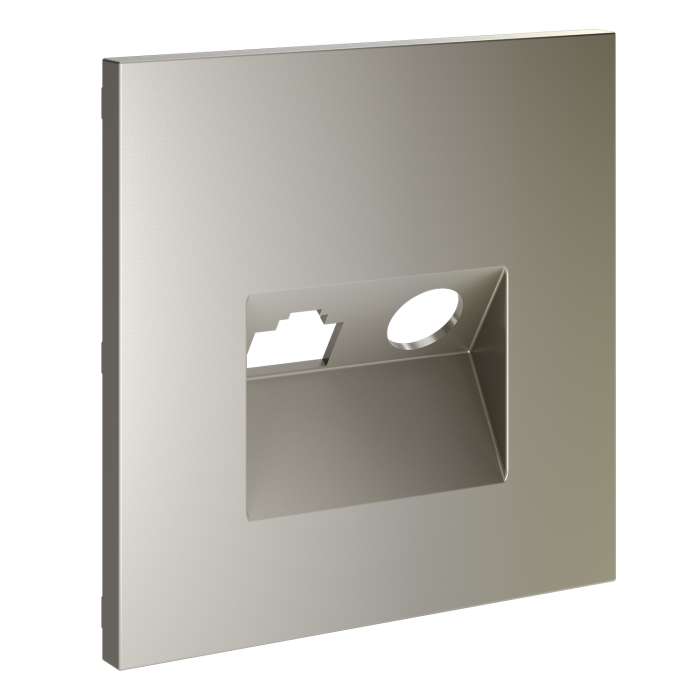 Накладка для розетки TV+RJ45 кат. 6, S70 (шелк)