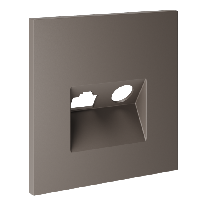 Накладка для розетки TV+RJ45 кат. 6, S70 (капучино)