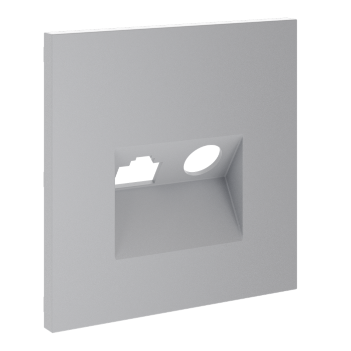 Накладка для розетки TV+RJ45 кат. 6, S70 (серый)