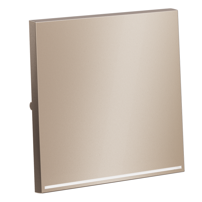 Клавиша для выключателя/переключателя одноклавишного с подсветкой, S70 Metal (платина)