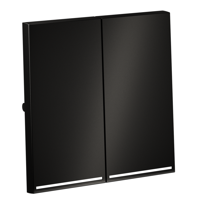 Клавиши для выключателя/переключателя двухклавишного с подсветкой, S70 Metal (антрацит)