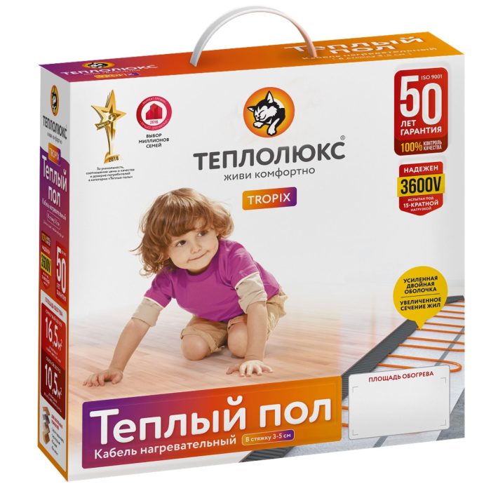 Кабель нагревательный "Теплолюкс" TROPIX ТЛБЭ 156,5/3500 3500 Вт