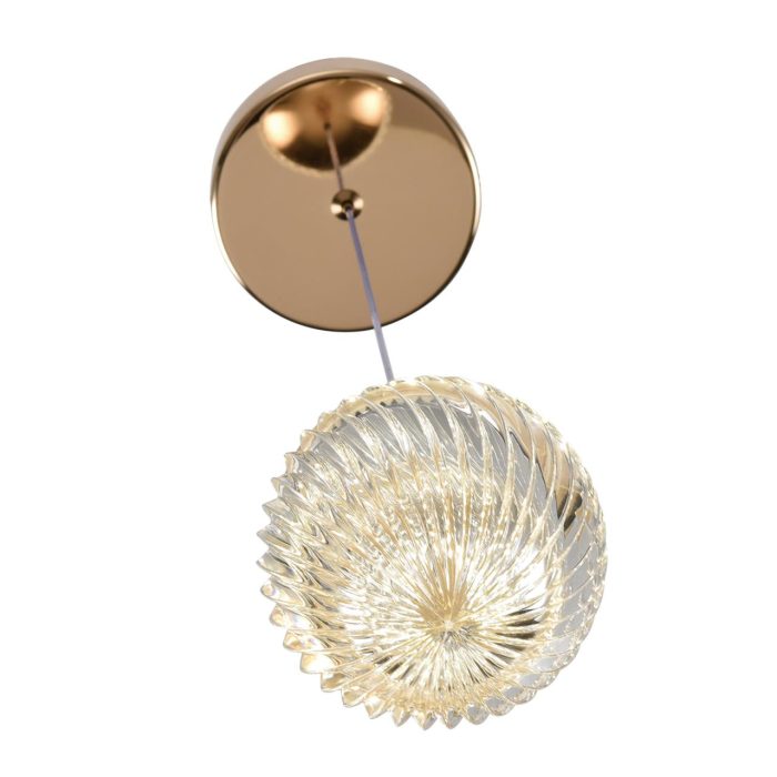 Подвесной светильник LUMION RIMINI, золото, прозрачный/золотой, LED, LED 3W, 4000K