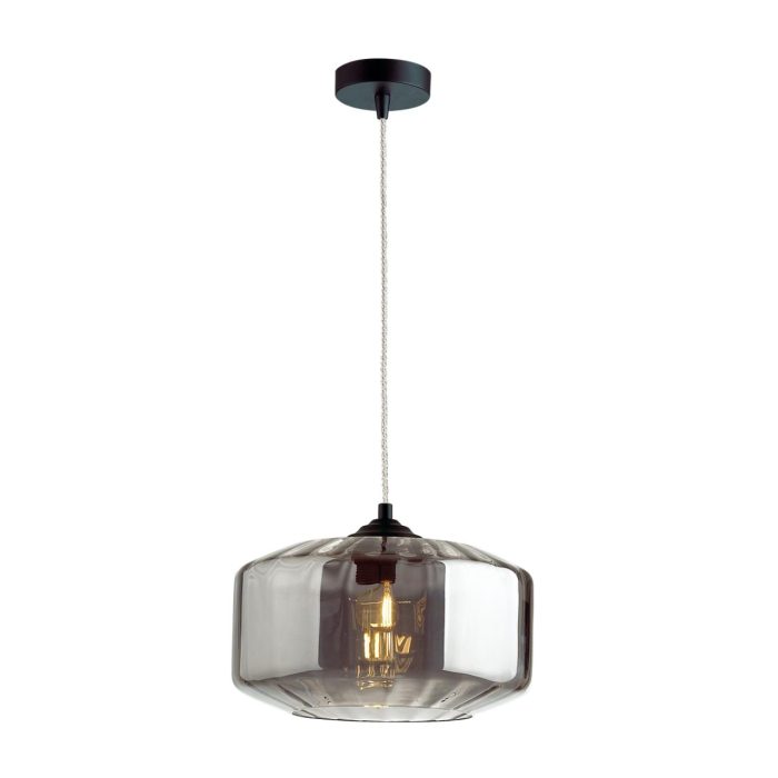 Подвесной светильник ODEON LIGHT BINGA, дымчатый/черный, E27, 60W