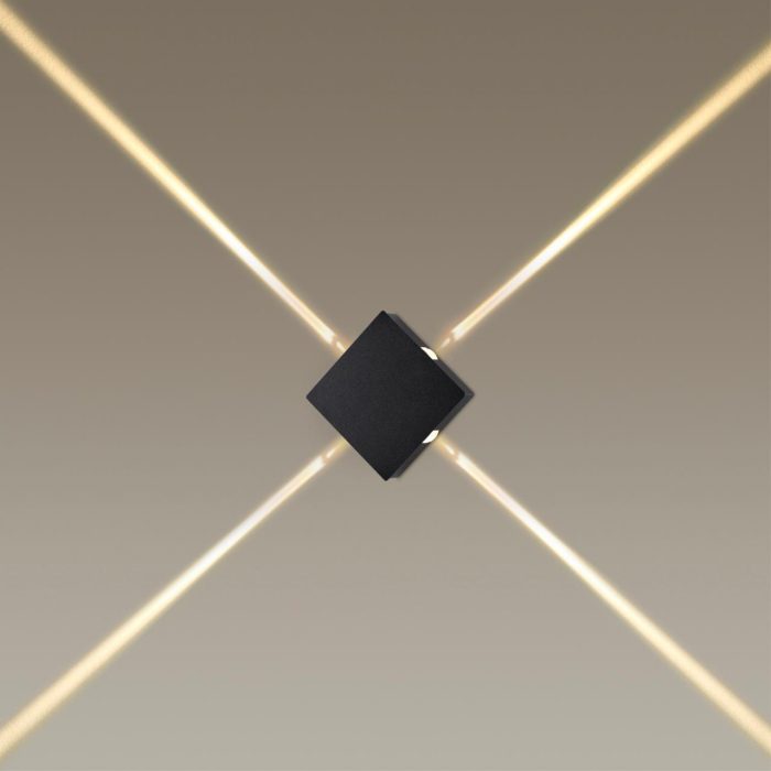 Бра ODEON LIGHT VISTA, черный, LED, LED 8W, 3000K