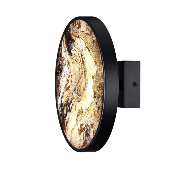 Бра ODEON LIGHT BERGI, матовый черный/серо-бежевый, LED, LED 15W, 3000K