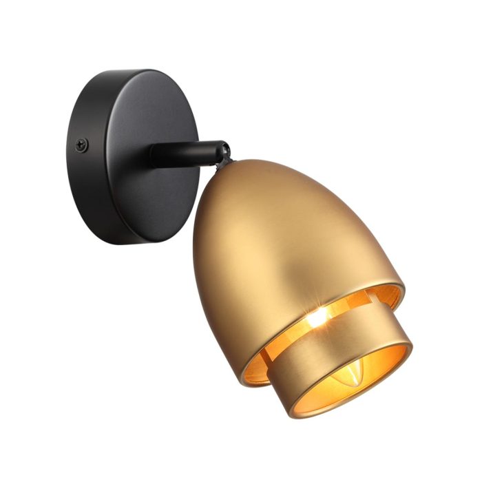 Бра LUMION AVRORA, античное золото, черный/золотой, черный, E14, 40W