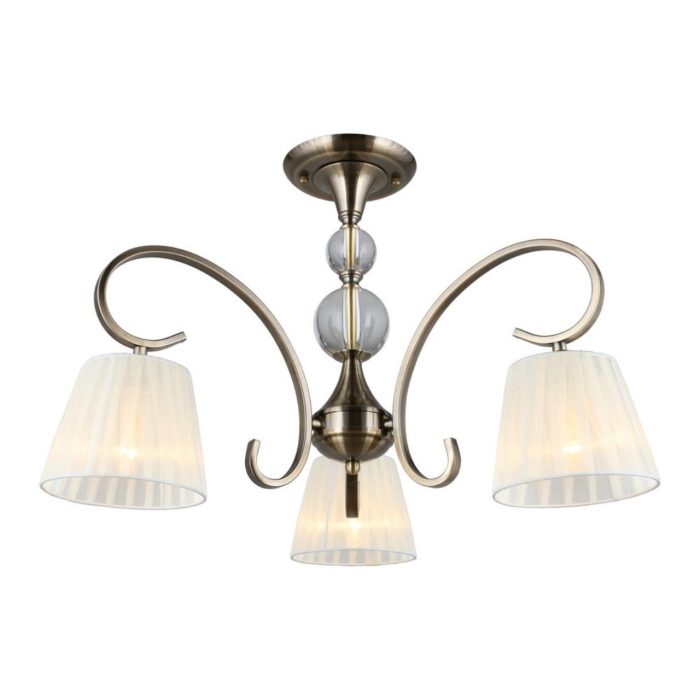 Люстра потолочная Omnilux Laveno OML-56103-03, бронза + бежевый