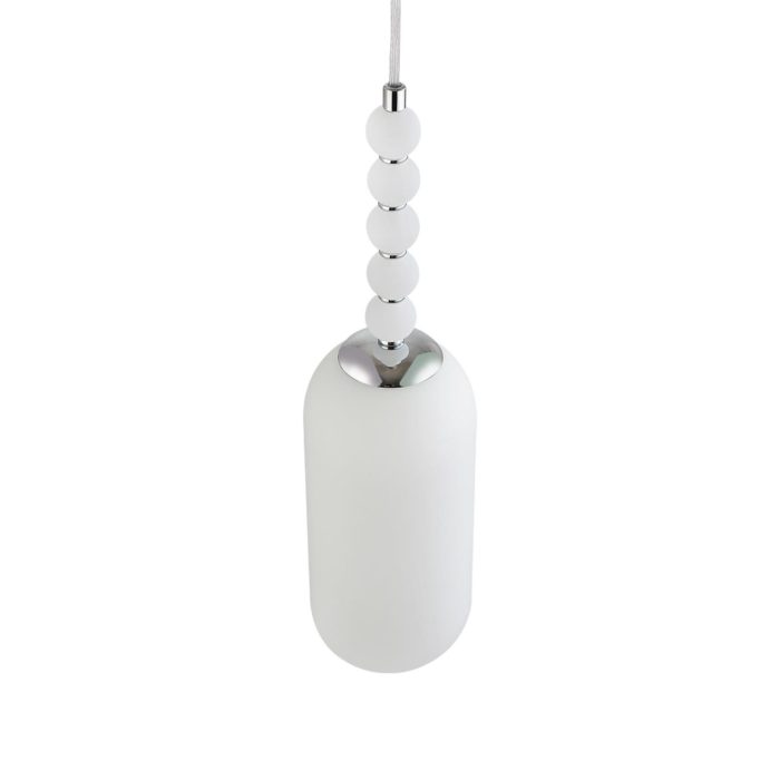 Подвесной светильник LUMION TRACY, хром, белый/белый, E14, 40W