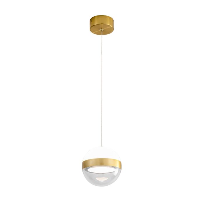 Подвесной светильник ODEON LIGHT RONI, античная бронза/прозрачный, LED, LED 9W, 4000K