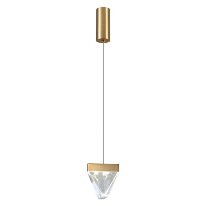 Подвесной светильник ODEON LIGHT RAY, латунь/прозрачный, LED, LED 5W, 3500K