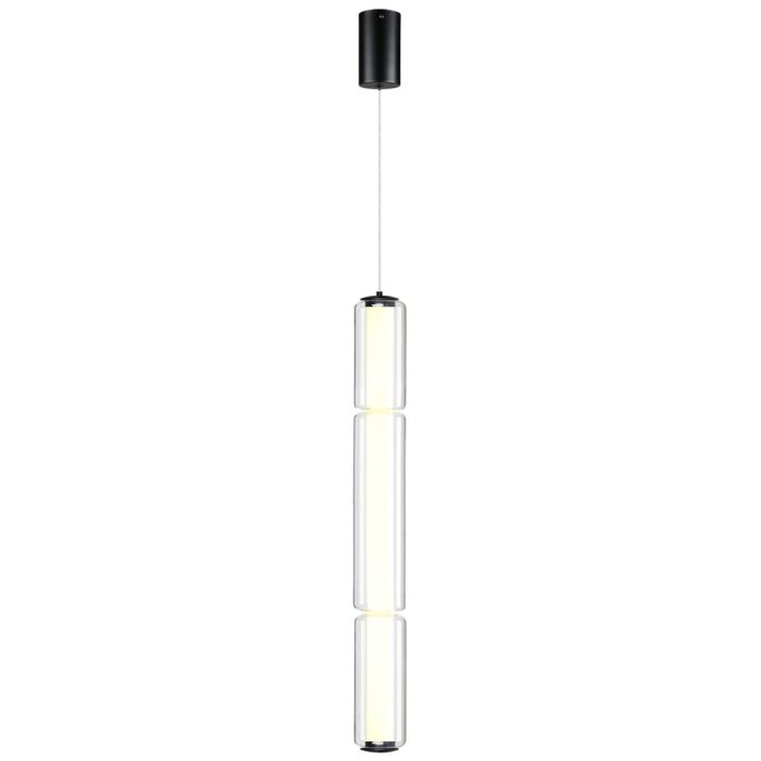 Подвесной светильник ODEON LIGHT FAU, черный/прозрачный, LED, LED 19W, 3000K