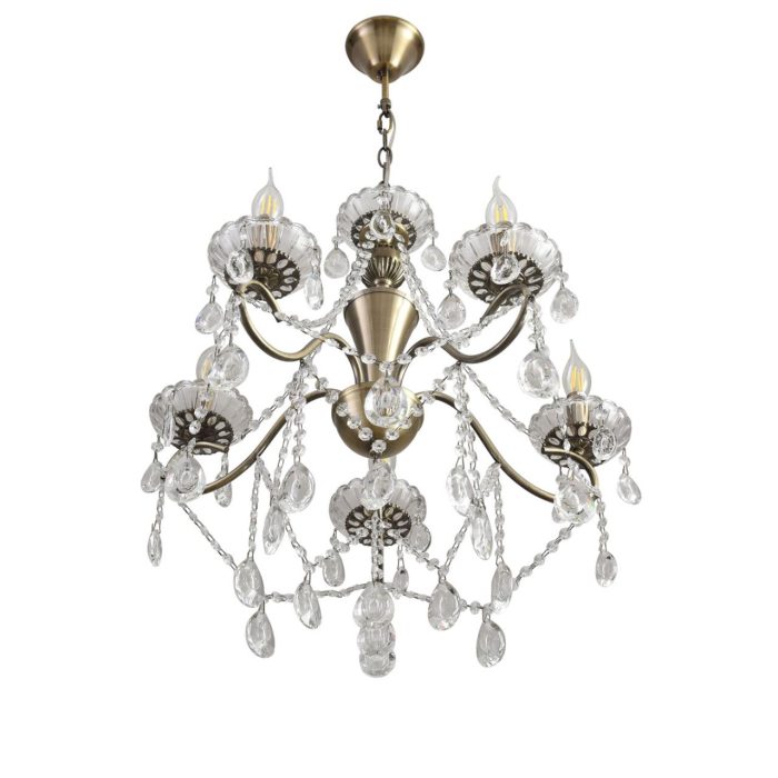 Потолочный светильник LUMION LUINA, бронза, прозрачный/бронзовый, E14, 200W