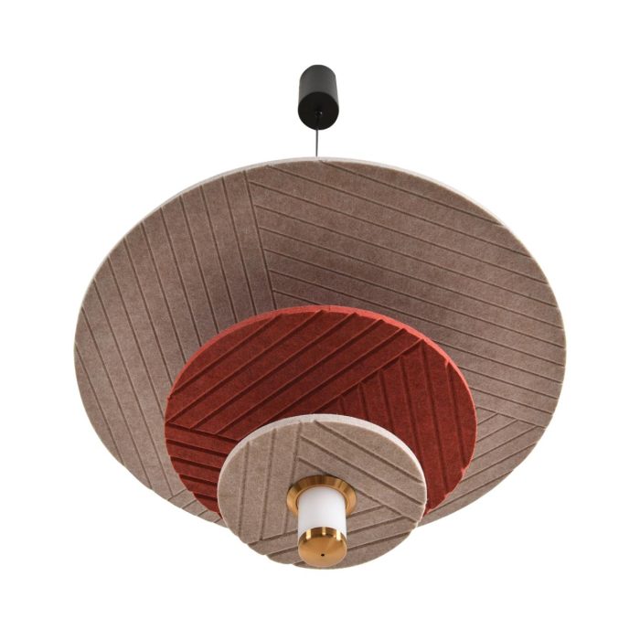 Подвесной светильник LUMION FELTA, черный, бежевый, бурый/черный, LED, LED 14W, 3000K