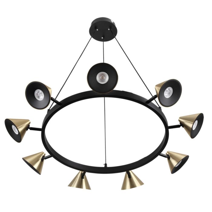 Подвесной светильник LUMION LAMINA, черный, золото/черный, золотой, GU10 LED, LED 63W