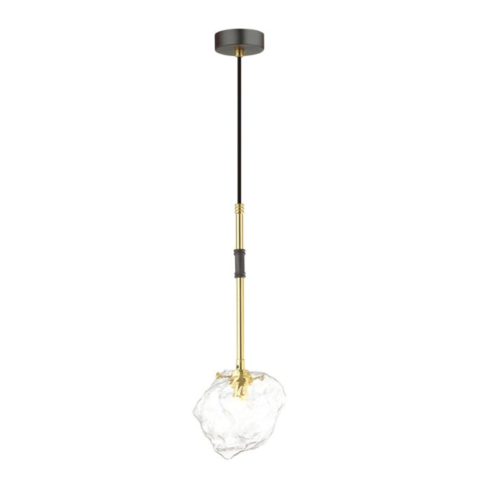 Подвесной светильник ODEON LIGHT STONO, черный/золотой, G9, 40W