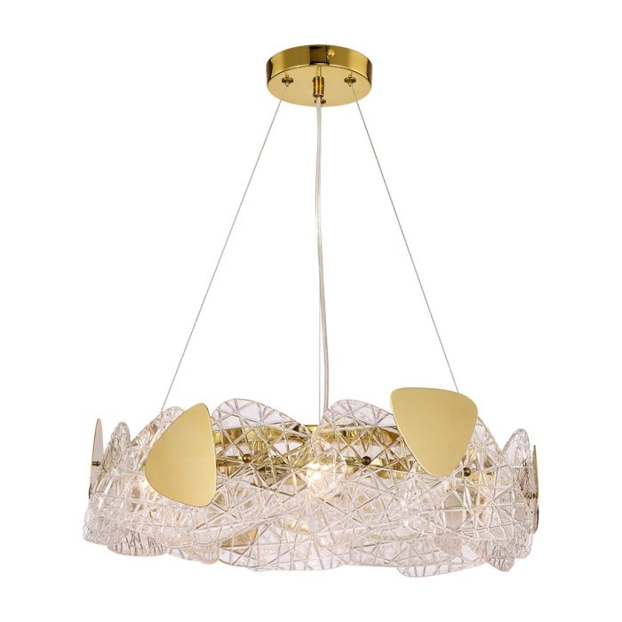 Подвесной светильник LUMION QUEENY, золотой, прозрачный/золотой, E14, 240W