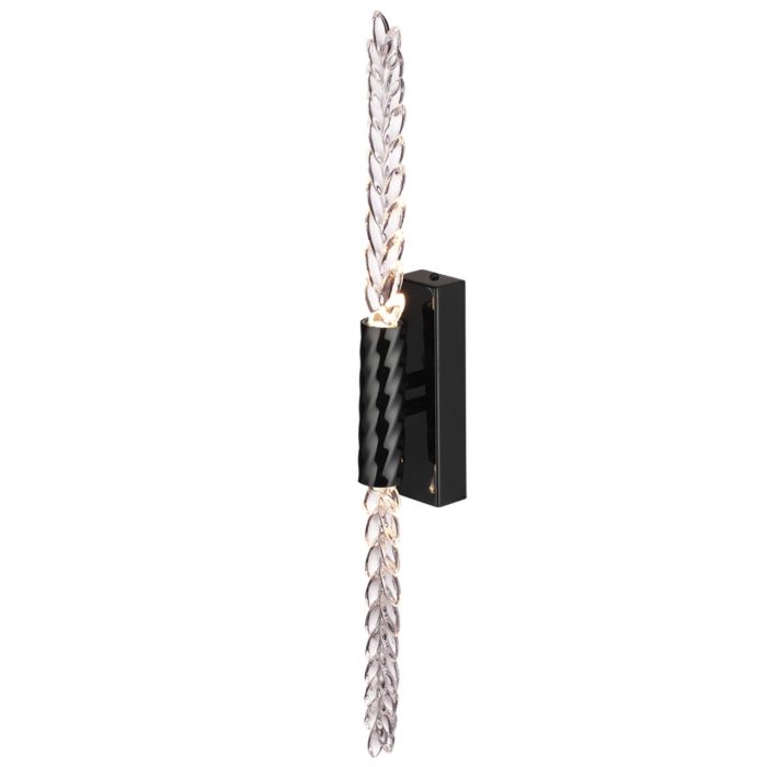 Бра ODEON LIGHT EXCLUSIVE KOLOS, черный глянцевый/прозрачный, LED, LED 5W, 3000K
