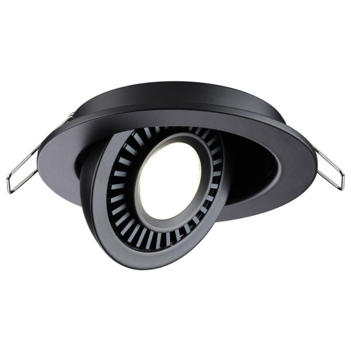 Встраиваемый светильник NOVOTECH GESSO, черный, LED, LED 9W, 4000K