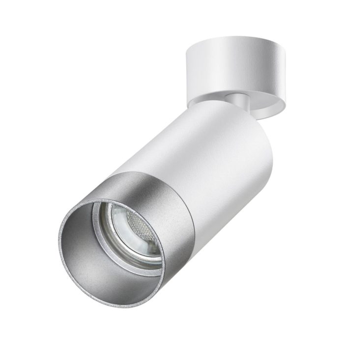 Потолочный светильник NOVOTECH SLIM, белый/серебро, GU10, 9W