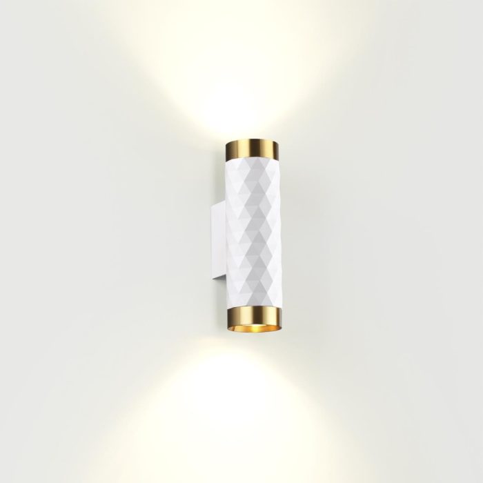 Бра ODEON LIGHT AD ASTRUM, белый/белый, золотой, GU10 LED, LED 20W