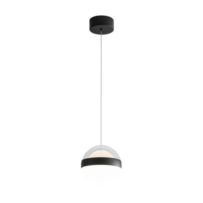 Подвесной светильник ODEON LIGHT RONI, черный/прозрачный, LED, LED 12W, 4000K
