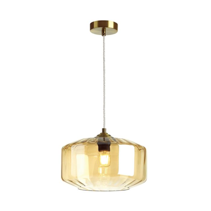 Подвесной светильник ODEON LIGHT BINGA, янтарный/бронзовый, E27, 60W