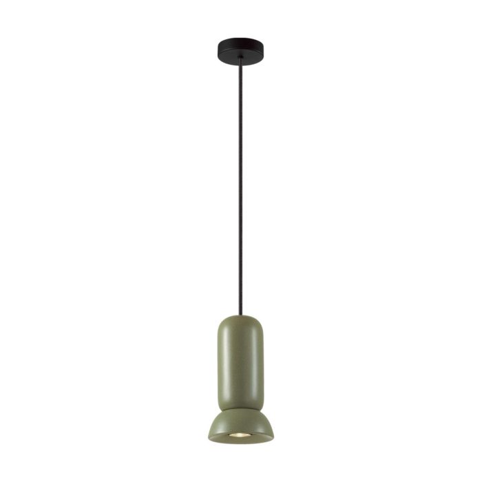Подвесной светильник ODEON LIGHT KERAMA, черный/зеленый, GU10, LED 4W