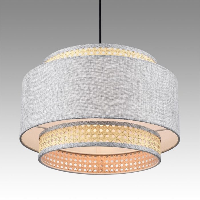 Подвесной светильник LUMION LAUNA, черный, серый, бежевый/черный, E27, 60W