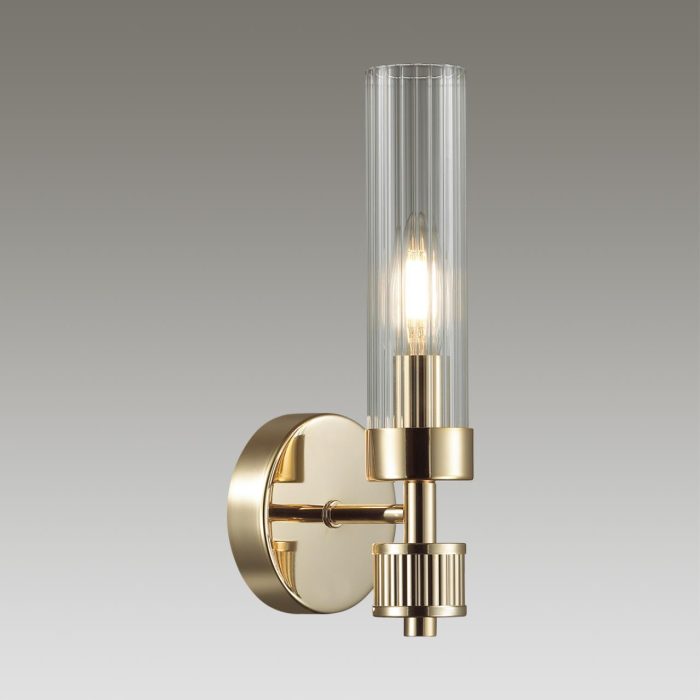 Бра LUMION KAMILLA, золотой/прозрачный, E14, 40W