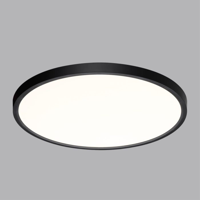 Настенно-потолочный светильник SONEX ALFA BLACK, белый, черный/черный, LED, LED 40W, 3000K