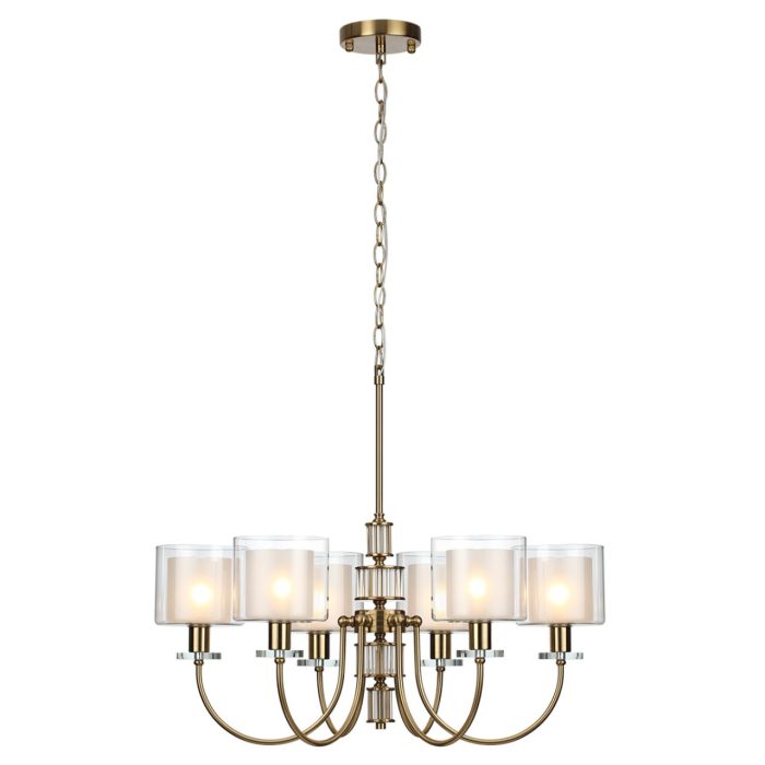 Люстра ODEON LIGHT SAGA, античная бронза/прозрачный, E14, 240W