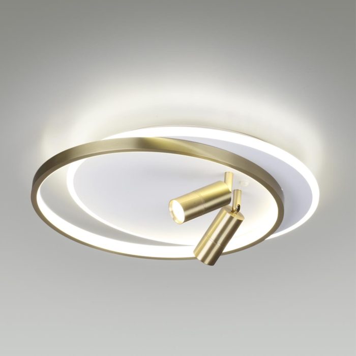 Потолочный светильник LUMION NAOKO, белый, золотой/золотой, LED, LED 71W, 3000K