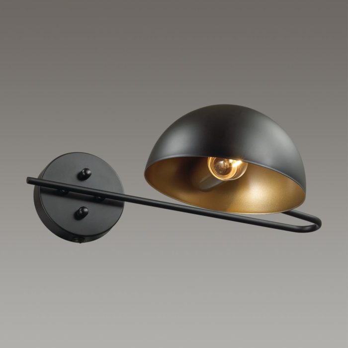 Бра LUMION KENT, черный, золотой, E27, 60W