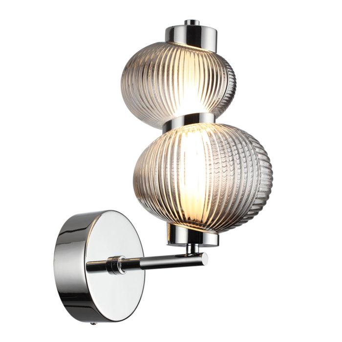Бра ODEON LIGHT BRUCO, хром/дымчатый градиент, LED, LED 8W, 4000K