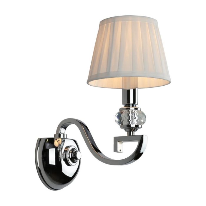 Бра Omnilux Mozatte OML-72401-01, хром + белый + прозрачный